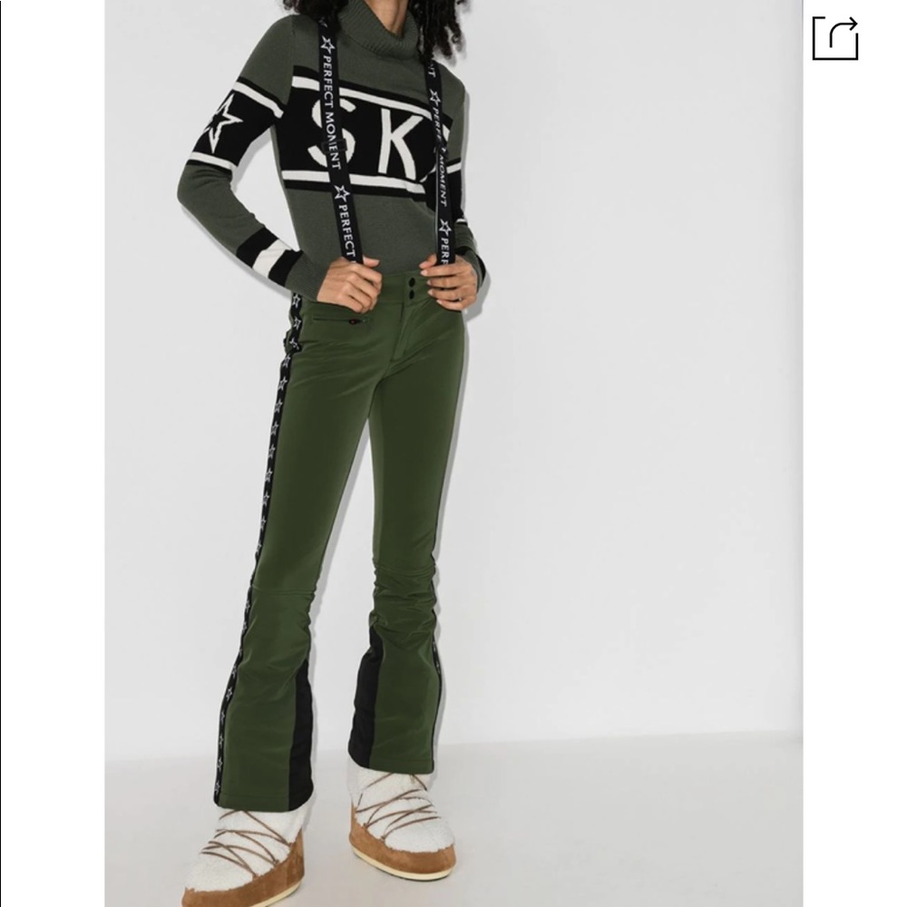 Dark-green Glacier ski trousers from PERFECT MOMENT